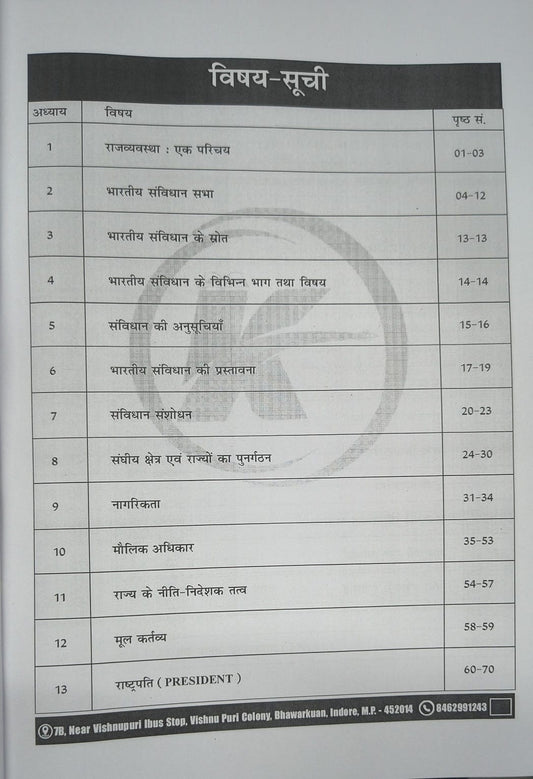 Karma IAS Bharat evam MP ki Samvaidhanik Vyavastha,unit 5 MPPSC Prelims (Hindi Medium)
