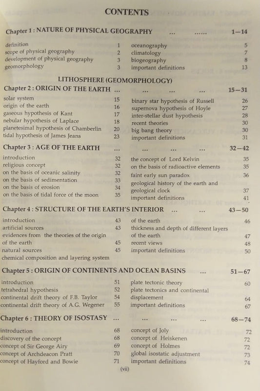 Pravalika Publications Physical Geography by Savindra Singh | English Medium