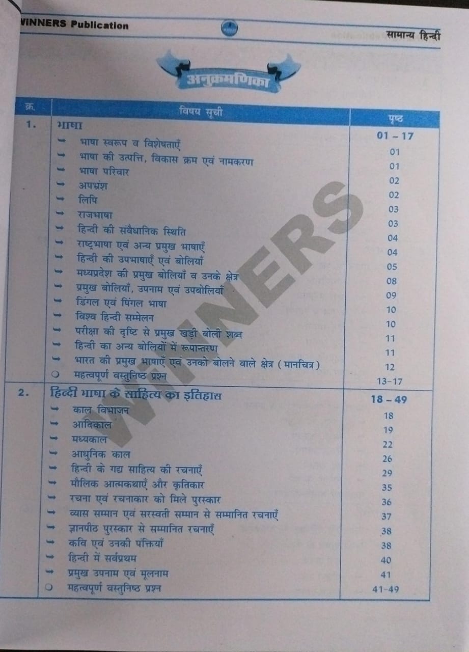 Winners MPESB Chatrawas Adhikshak Hindi