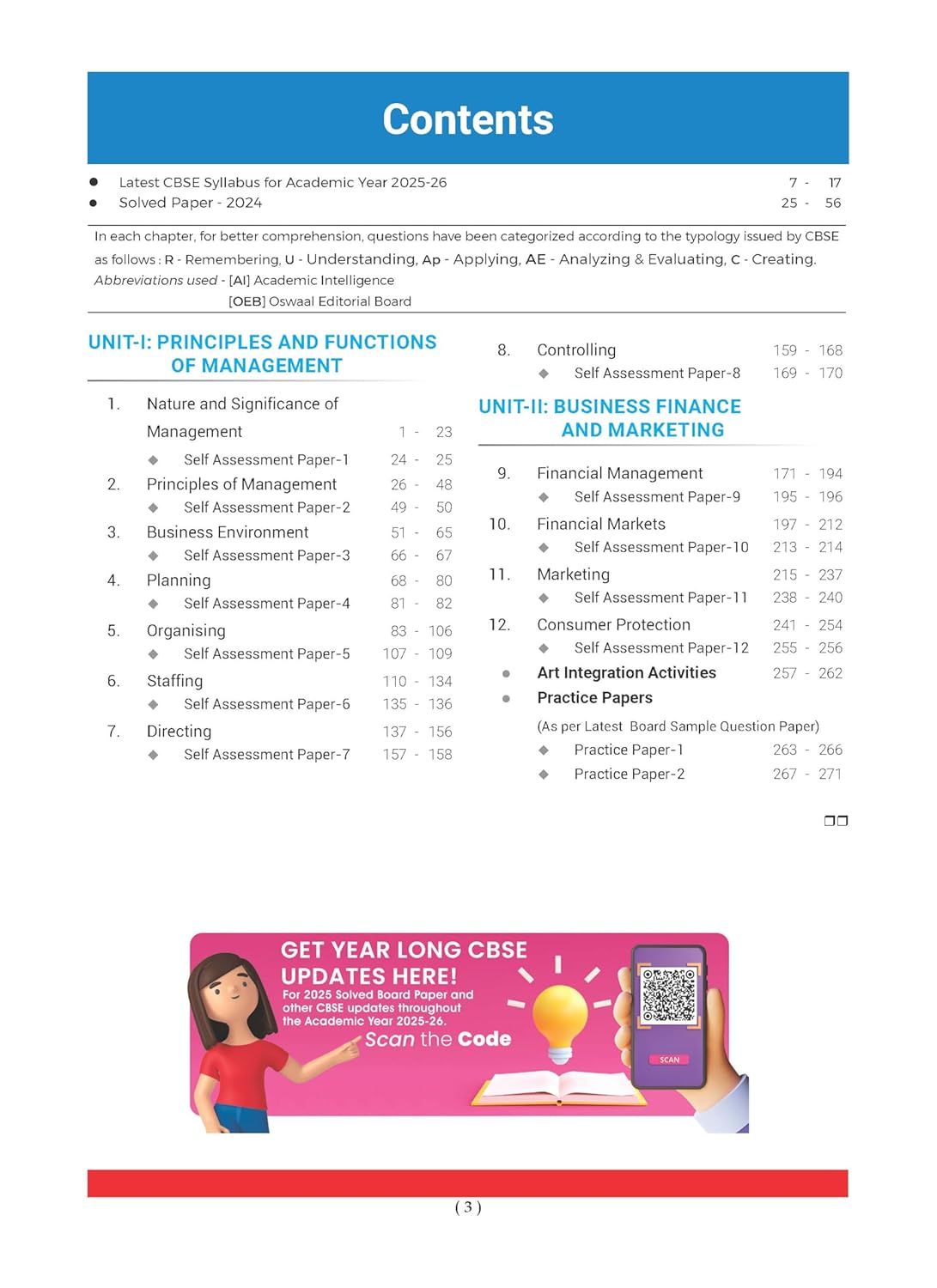 Oswaal CBSE Question Bank Class 12 Business Studies Solved Papers 2026