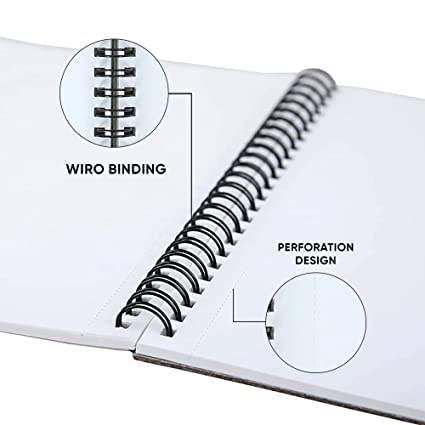 Doms Spiral Sketch Book – A5 Size (21 × 14.8 cm), 72 Pages | Plain Drawing Paper