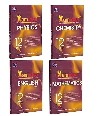 Xam Idea Class 12 Study Guide Set – Physics, Chemistry, Maths & English | CBSE 2025-26