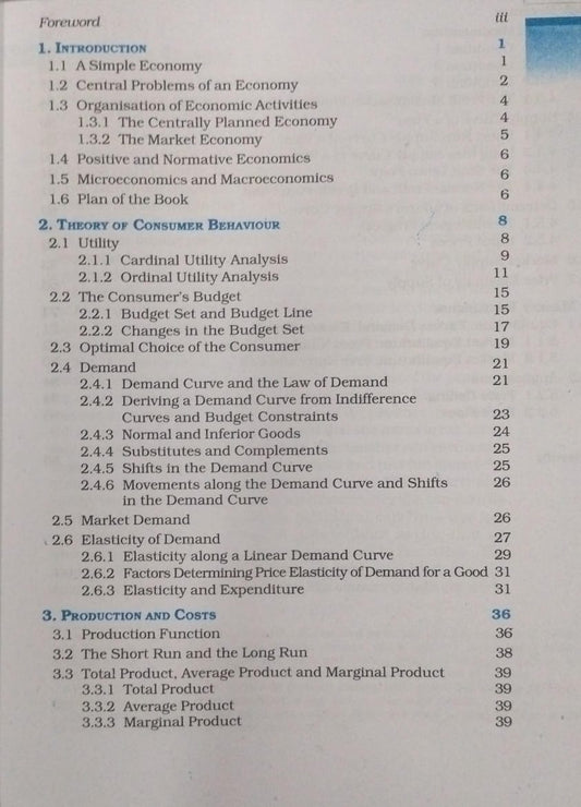 NCERT Introductory Microeconomics | Class 12 | Economics Textbook(English Medium)