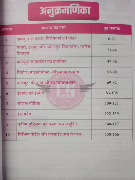 Champion Square - MPPSC Mains Paper-3, Part-B, Unit-2 Computer Vigyan (Hindi Medium)