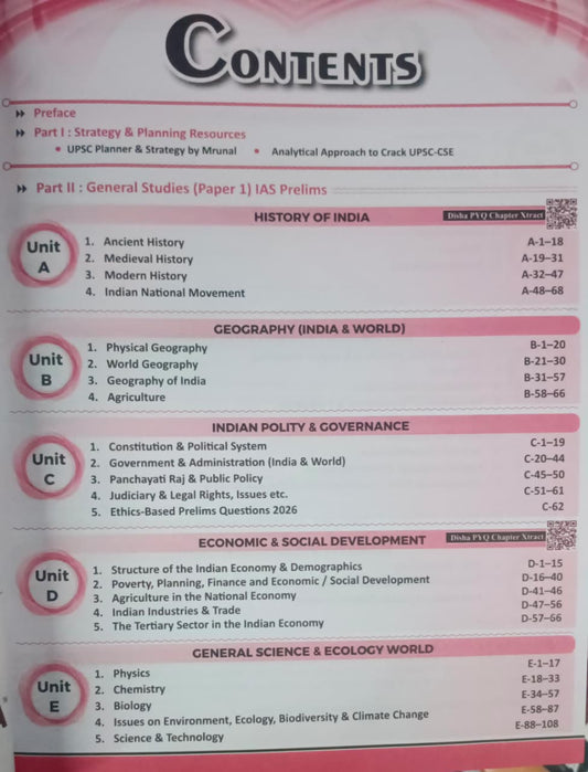 Disha Errorless 32 Years UPSC Topicwise civil Services IAS Prelims By Dr. Mrunal Patel 17th Edition (English Medium)