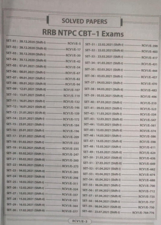 Kiran Publication Railway NTPC CBT-1 Solved Papers 1–60 Sets (English Medium)