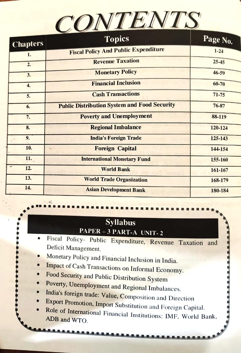 Nirman IAS Economics Taxation and Policy Landscape Book, Paper-3, Part-A, Unit-2