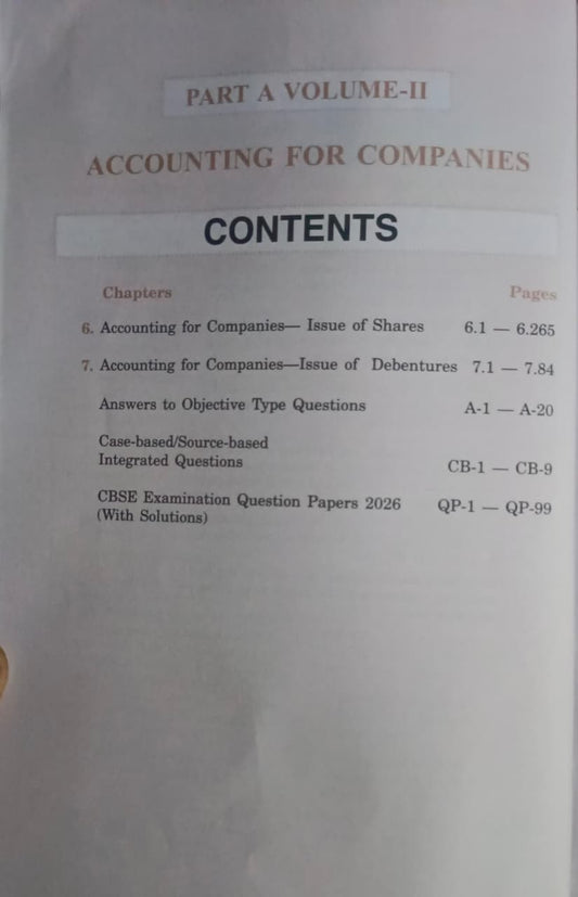 APC Books Accountancy Class 12 Part A Volume 2 Accounting for Companies Edition 2027 (English Medium)