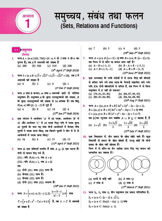 MTG 24 Years JEE Main  Ganit Chapterwise & Topicwise Solved Papers | Hindi Medium | PYQs (2002–2025) for 2026 Exam