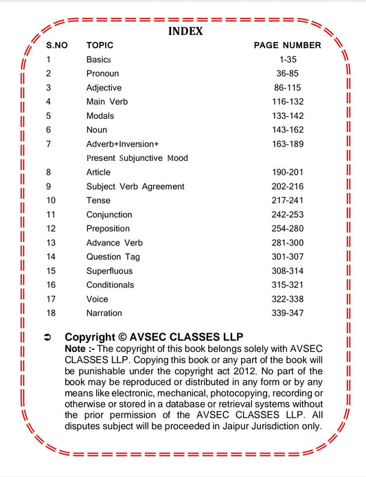 Class Notes Grammar by Aman Sir |  | Chapterwise & Topicwise Notes