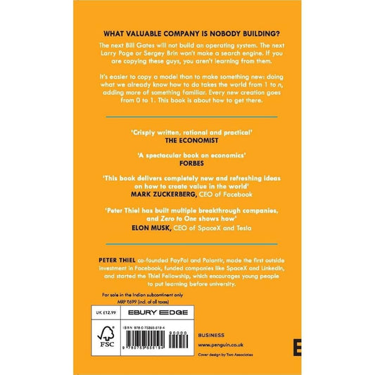 Zero to One by Peter Thiel, English Novel