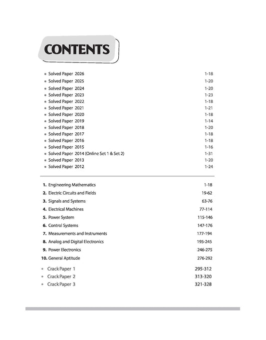 Arihant GATE Electrical Engineering Chapterwise Previous Years’ Solved Papers (2026-2000) By Manish Purbey | (English Medium)