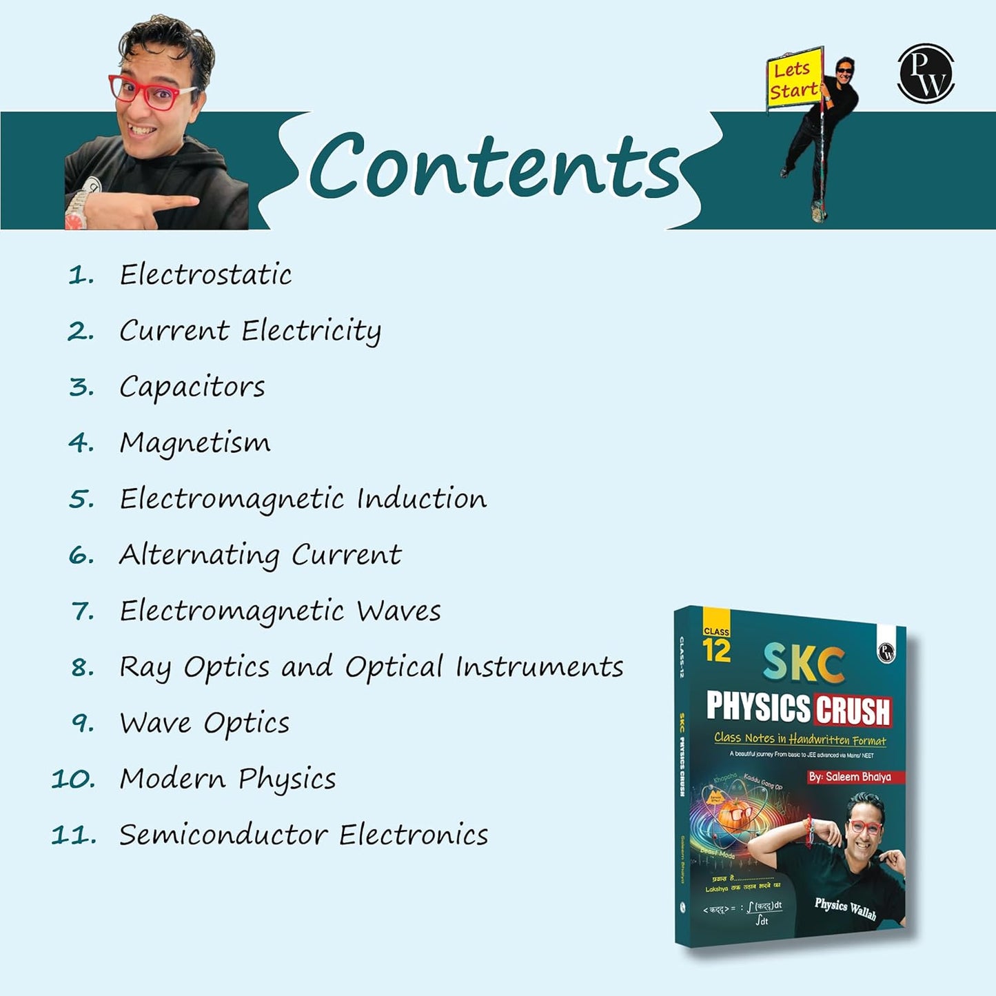 PW SKC Physics Crush Class 12 Handwritten Notes by Saleem Sir (English)