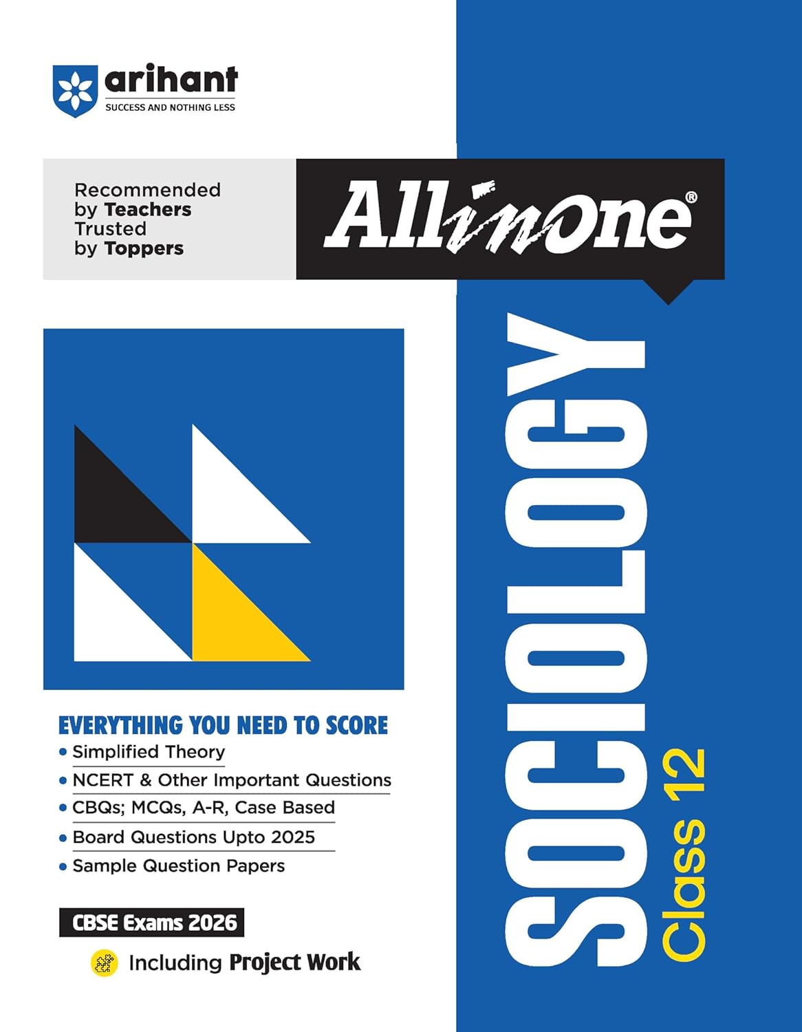Arihant All in One Sociology Class 12 for CBSE Exams 2025-26 | Revised Edition