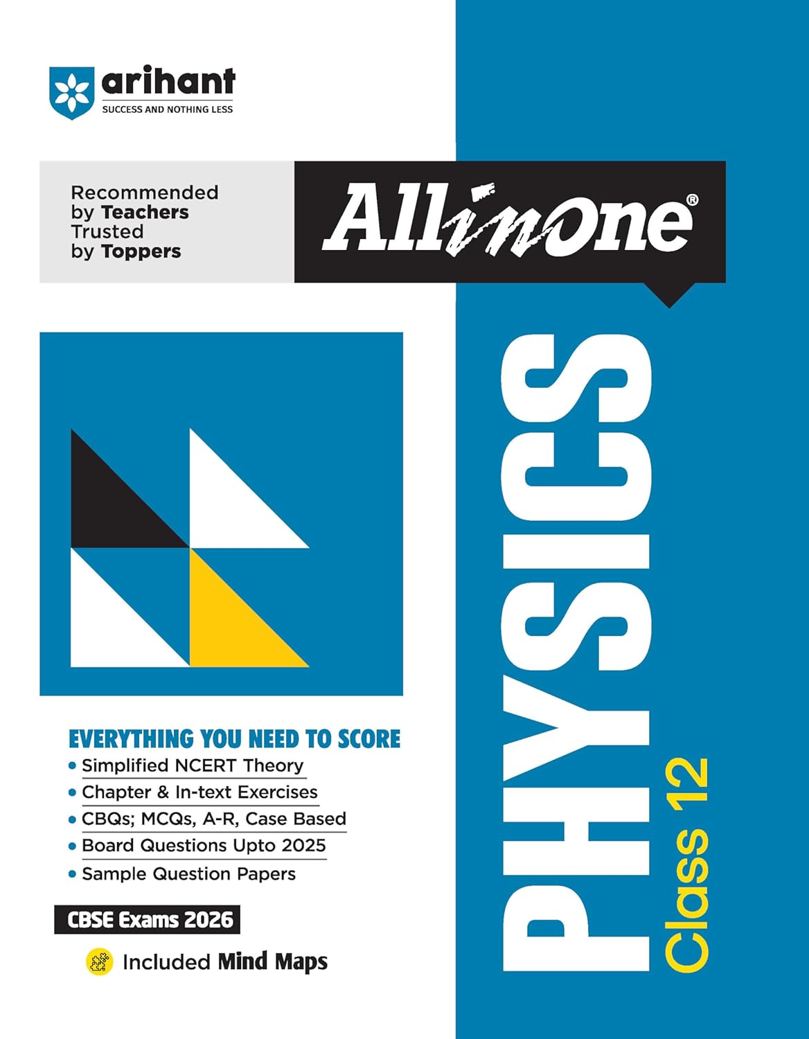 Arihant All in One Physics Class 12 for CBSE Exams 2025-26 | Revised Edition | Complete Study Guide(English)