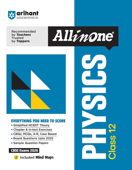 Arihant All in One Physics Class 12 for CBSE Exams 2025-26 | Revised Edition | Complete Study Guide(English)