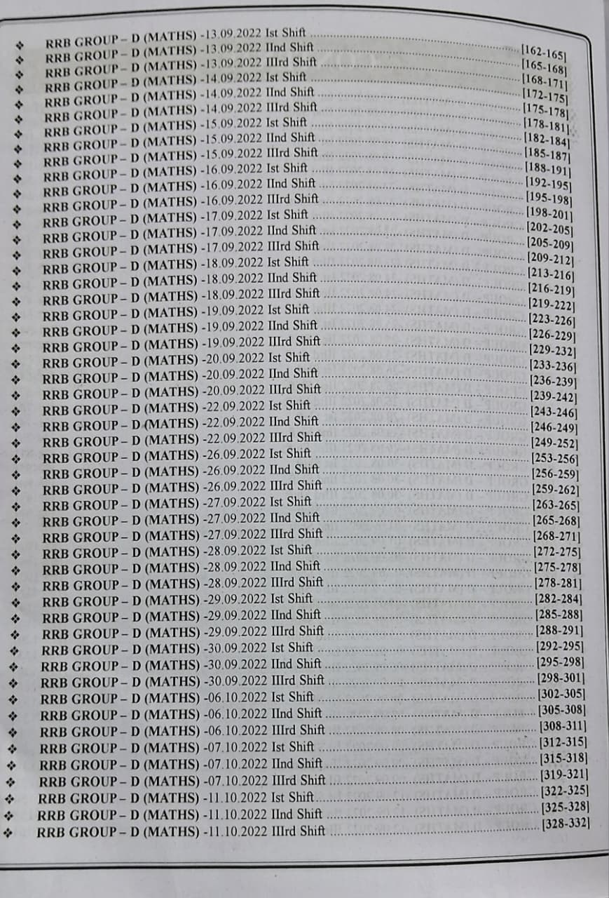 RBD Railway Group-D Paper Vol. 3 |tarkshakti parikshan 99 Sets |By Khan Sir