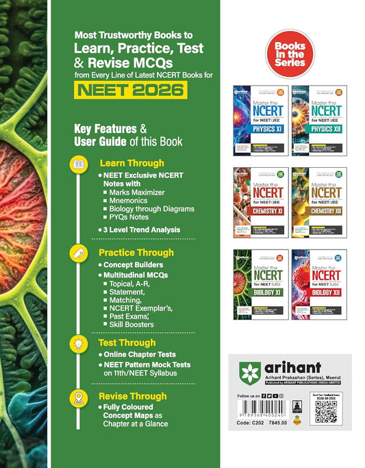 Arihant Master the NCERT Biology Class 11 for NEET (UG) 2026 | English Medium