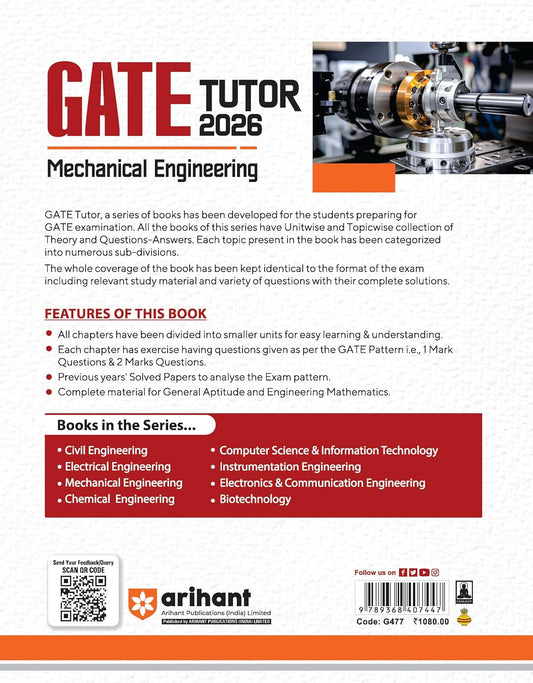 Arihant GATE TUTOR 2026 -Mechanical Engineering (English By-Er. Dinesh Nath Goswami