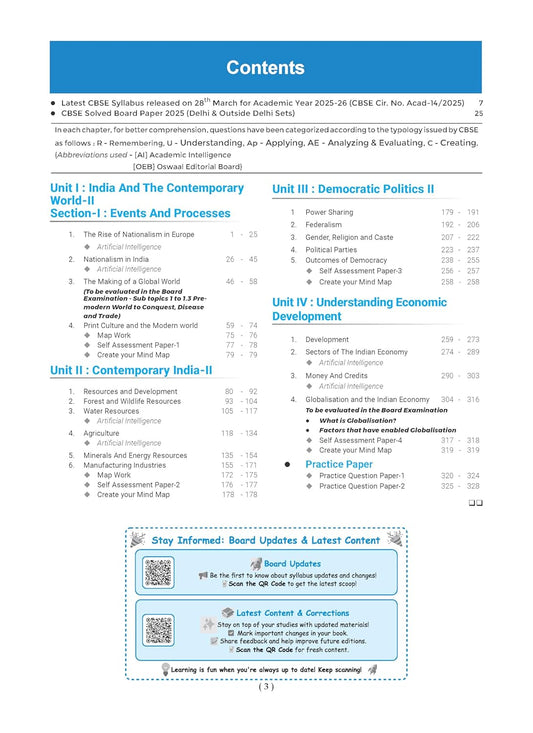 Oswaal CBSE Question Bank Class 10 Social Science (E)