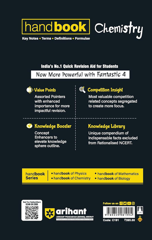 Arihant Handbook of Chemistry (English Medium)