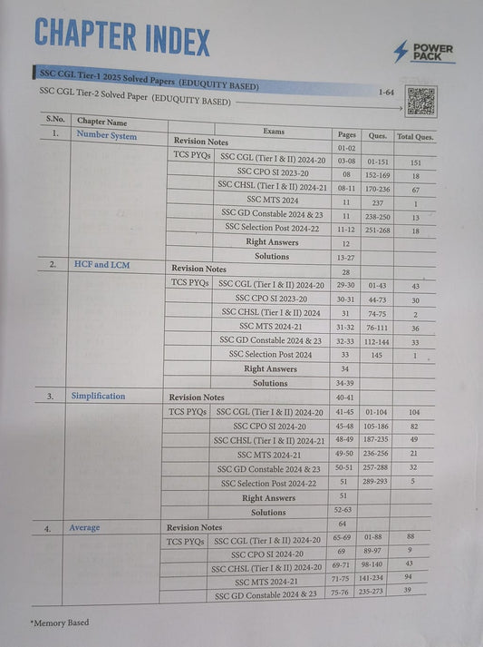 Arihant SSC Mathematics Power Pack Chapterwise 7600+ MCQ 2nd Edition (English Medium)