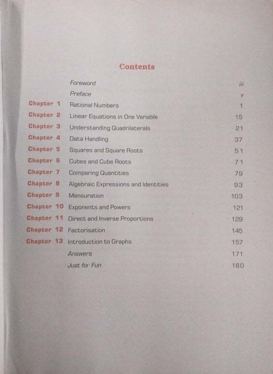 NCERT Mathematics – Class 8 (English Medium)
