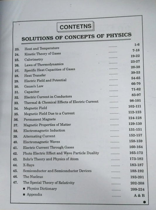 Raj Publication Solutions Combo for Concepts of Physics (Vol. 1 & 2) By H.C. Verma – (English Medium)
