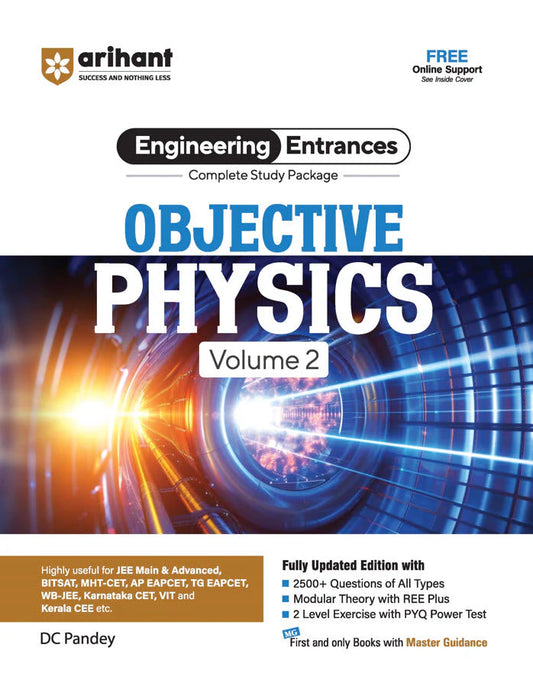 Arihant Complete Study Package Objective Physics (Vol. 2) for JEE & All Engineering Entrances | 5000+ Questions | By DC Pandey(English)