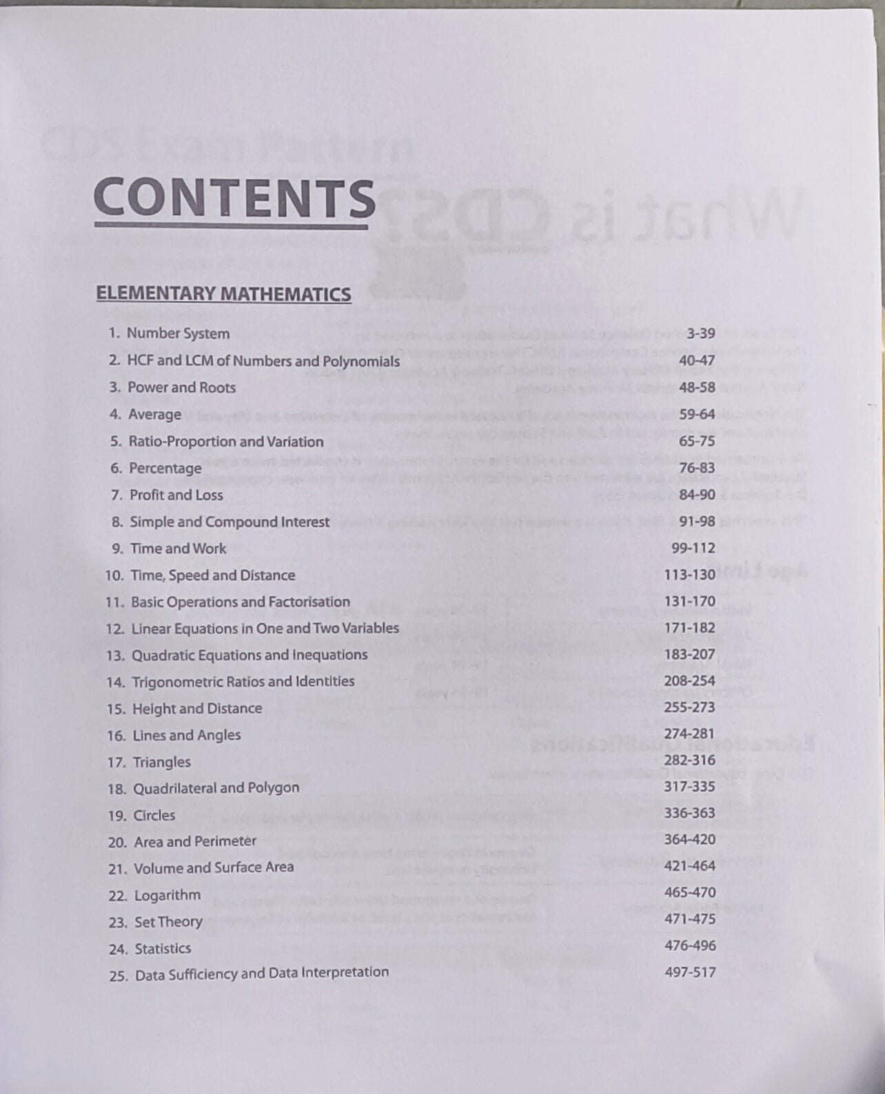 CDS Chapterwise Solved Papers – Elementary Mathematics By Arihant Publications (English Medium)