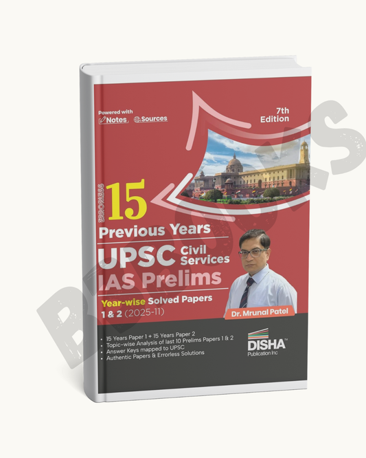 Disha Publication – 15 Previous Years UPSC IAS Prelims Solved Papers(English Medium)