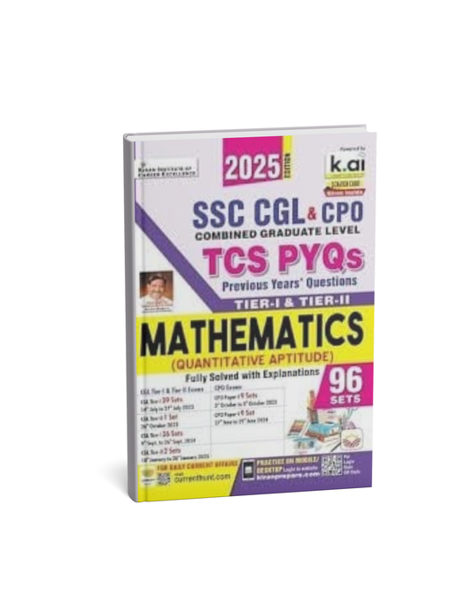 Kiran SSC CGL & CPO Tier-1 & Tier-2 Mathematics TCS PYQs – 96 Sets (English)
