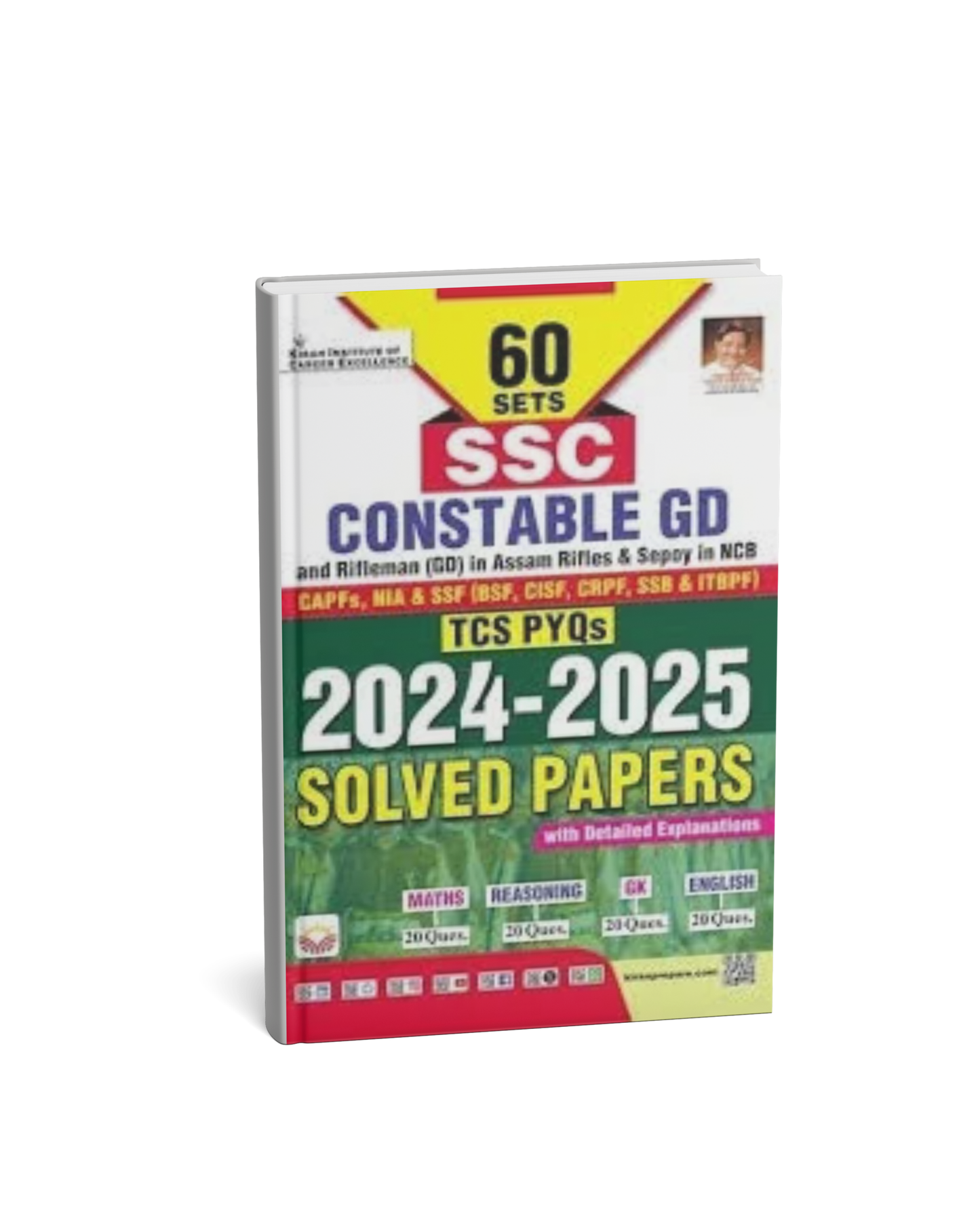 Kiran SSC Constable GD TCS PYQs Solved Papers – 60 Sets (English)