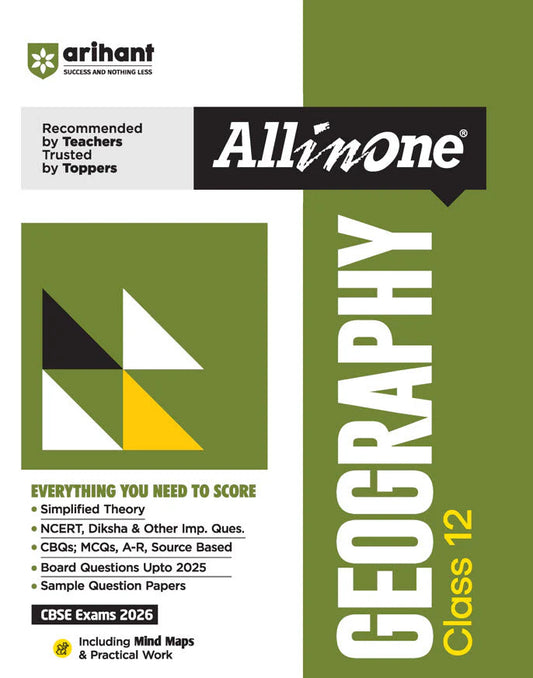 Arihant CBSE All in One Geography Class 12 Exam 2026 | Complete Revised Edition (E)