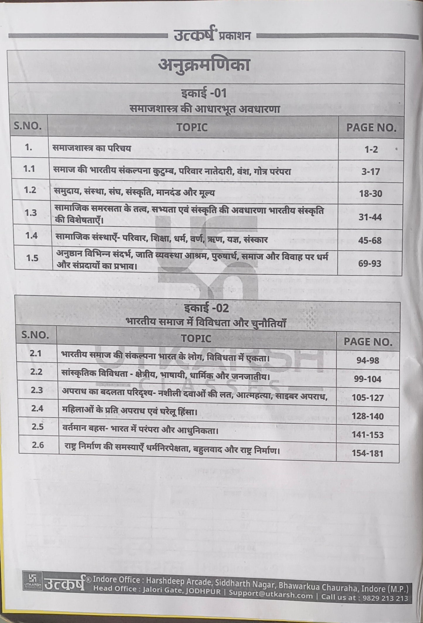 "MPPSC Mains Samajshastra Paper 2 Unit 1 to 5 By Utkarsh Classes "