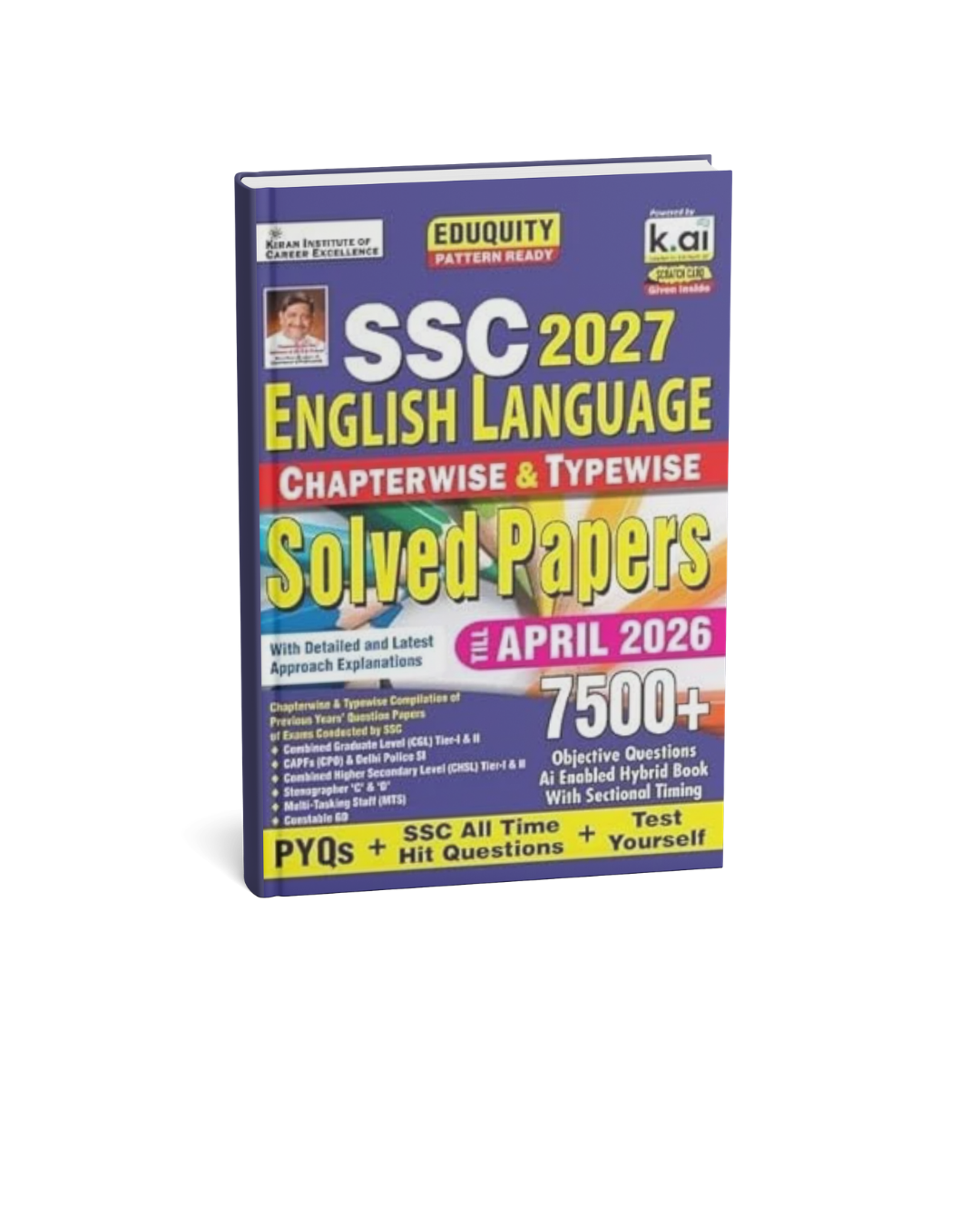 Kiran SSC 2027 English Language Chapterwise & Typewise Solved Papers T ...