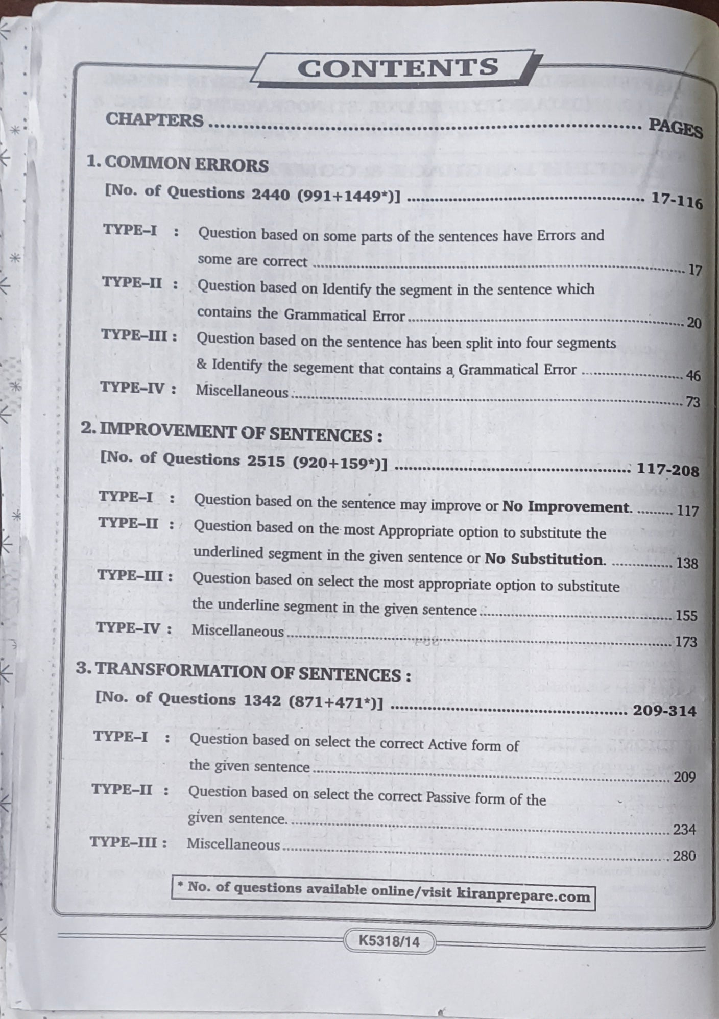 SSC English Language Chapterwise Solved Papers By Kiran Prakashan