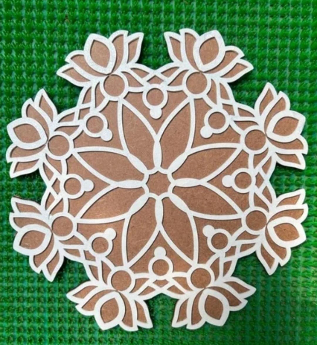 Rangoli Stencil Design Template | Wooden Rangoli Maker | Decorative Floor Art Tool