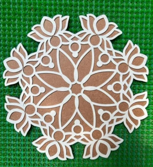 Rangoli Stencil Design Template | Wooden Rangoli Maker | Decorative Floor Art Tool