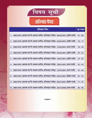 Aditya Ranjan - Railway NTPC CBT-01 Practice Work Book (30 Sets) 10 Solved Papers (Edition 2025-26 ) Hindi Medium