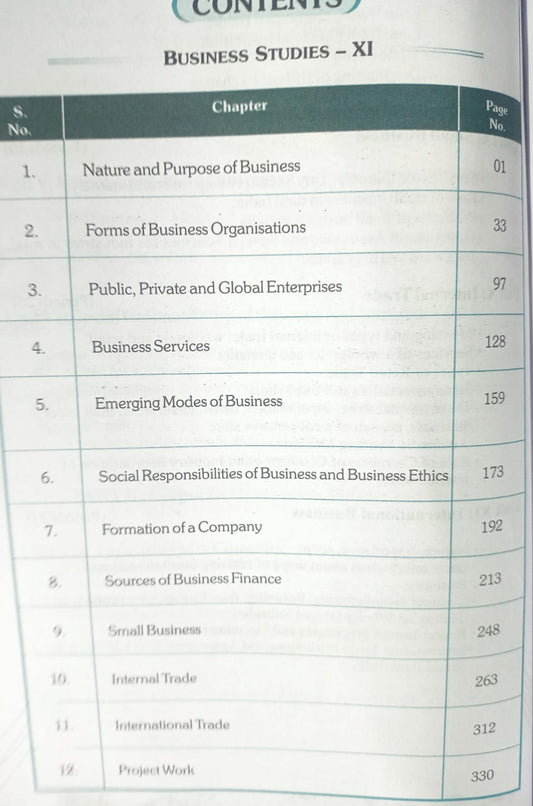 GBI Publication Business Studies Book for Class 11 By B.K Kumawat (English Medium)