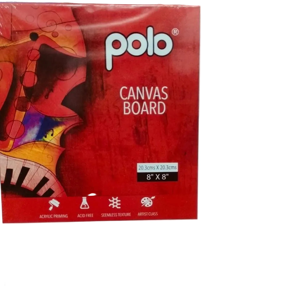 Polo Canvas Board 20.3 cm x 20.3 cm (8 x 8 Inch) – B3books