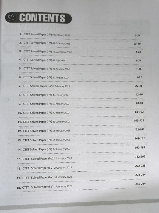 Arihant CTET Solved Papers 35 Sets (Paper-1) Class (1 to 5) Edition 2026 (English Medium)