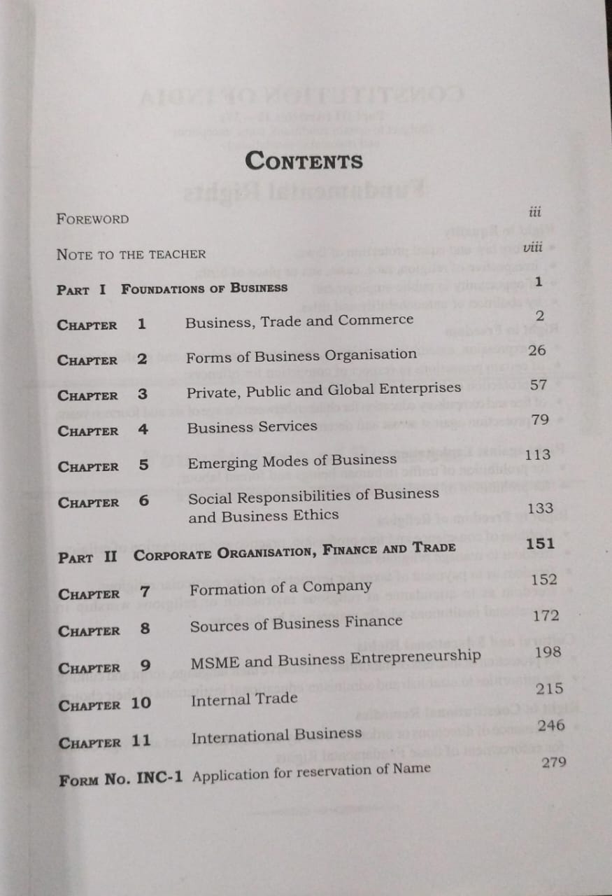 NCERT Business Studies – Class 11 (E)