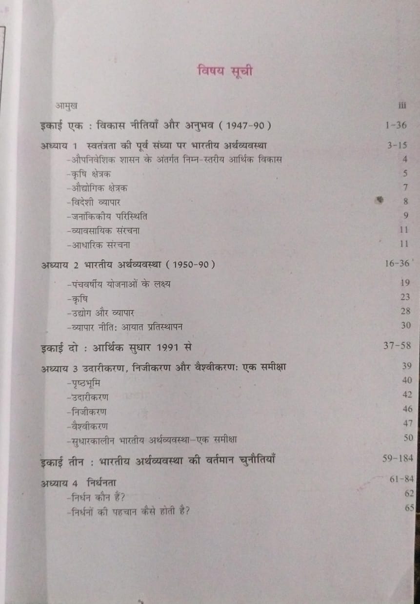 NCERT Bhartiya Arthvyavastha Ka Vikas – Class 11 (Hindi Medium)