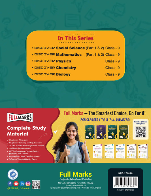 (Pre-Oder) Full Marks Discover Social Science Part-1 for Class 9 (NCERT Based) – Latest Edition 2026–2027 Examination Guide