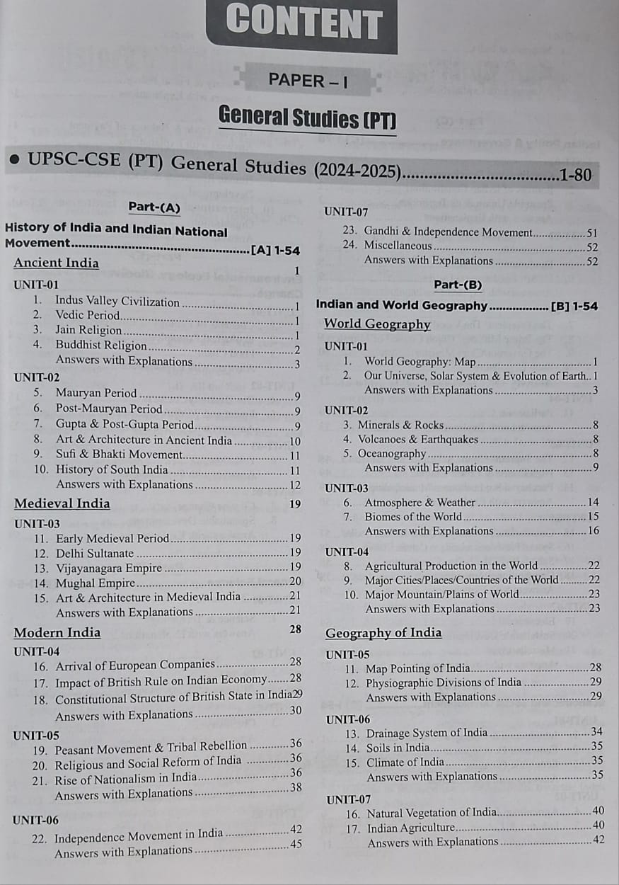 Chronicle - 15 Years (2011–25) UPSC-CSE (PT) PYQ Scanner - General Studies Solved Papers (Paper-1) English Medium