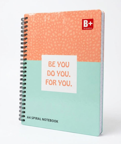 B+ Be Positive A4 Spiral Notebook – 600 Pages (Ruled)