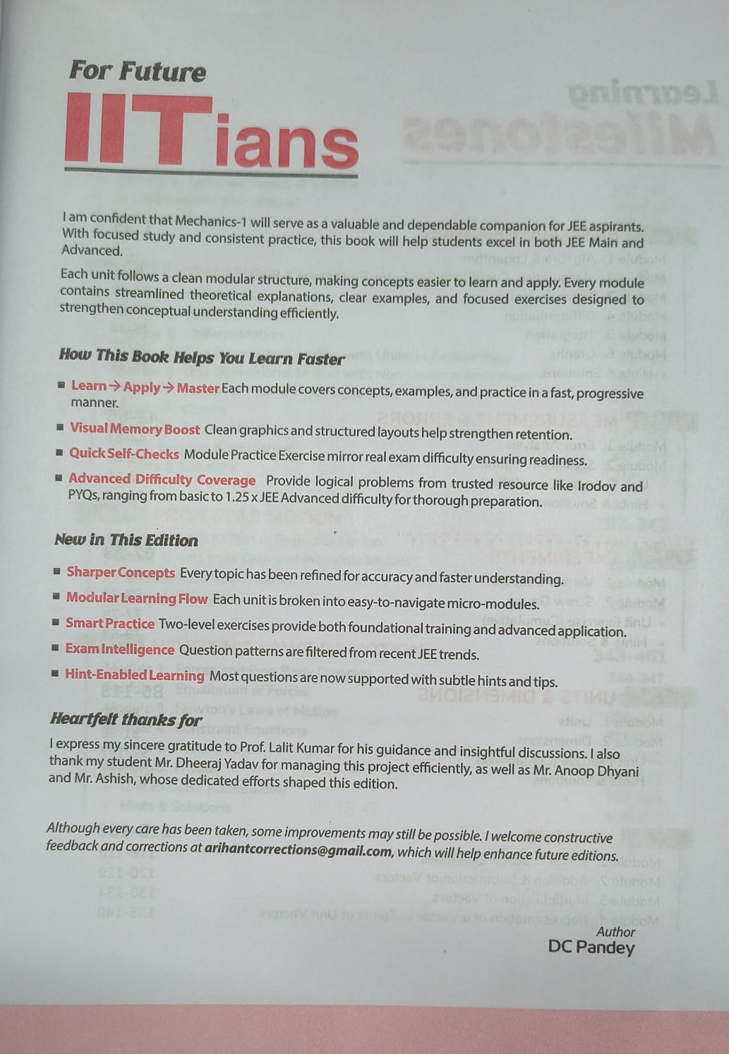 Arihant Understanding Physics Mechanics Volume 1 for JEE Main & Advanced 2027 (English Medium)