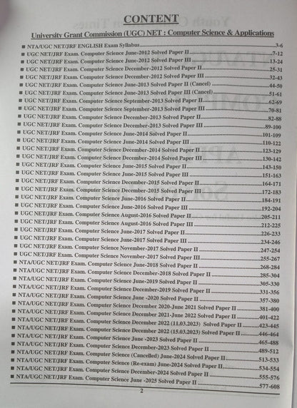 Youth NTA UGC NET/JRF Computer Science & Applications Solved Papers Edition 2026 (English Medium)